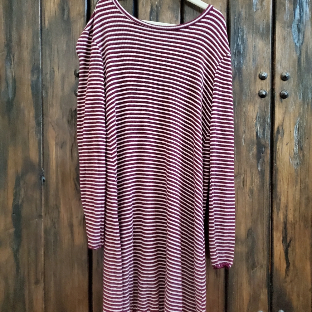Forever 21 girls purple and white striped dress